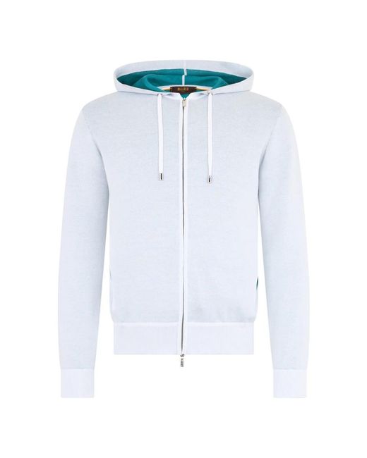 Moorer Blue Zip-Throughs for men