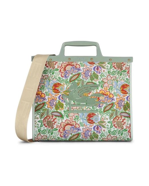 Etro Green Tote Bags