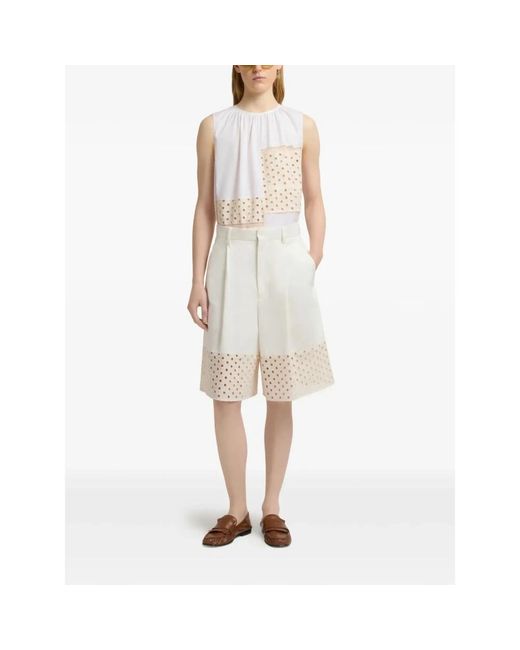 Marni White Bermudas