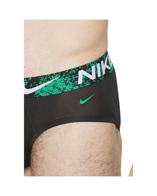 Nike Schwarze baumwoll-hip briefs in Green für Herren