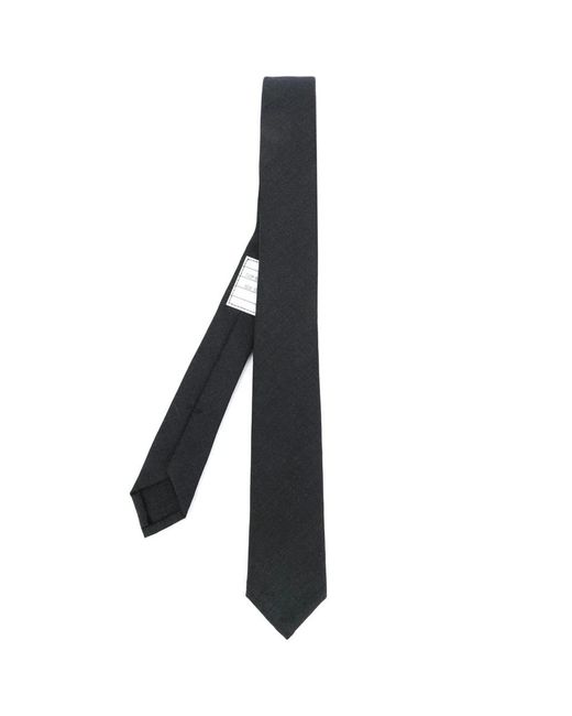 Cravatta classica in super 120's twill di Thom Browne in Black da Uomo