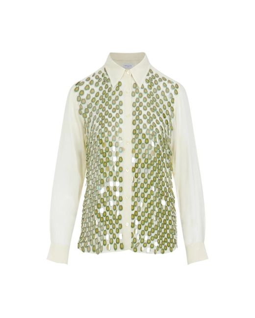 Giallo pallido chowy camicia di Dries Van Noten in Green