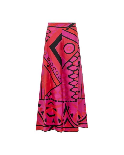 Emilio Pucci Red Wide Trousers