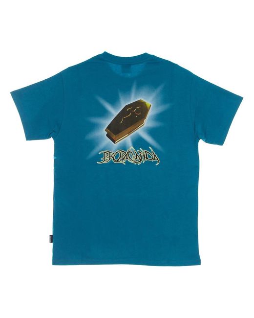 Propaganda Tee Met Achterprint in het Blue voor heren