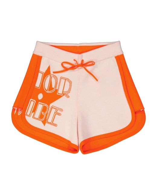 Dior Orange Short Shorts
