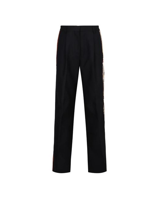 Dries Van Noten Black Straight Trousers