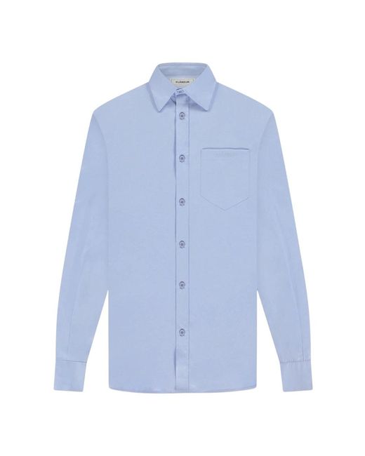 flâneur Formal Shirts in het Blue voor heren
