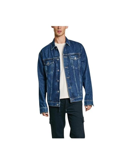 Pepe Jeans Regular Denim Jacket in het Blue voor heren