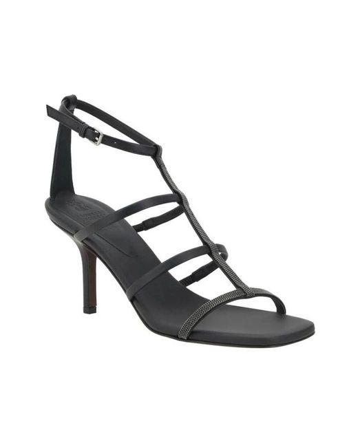 Brunello Cucinelli Metallic High Heel Sandals