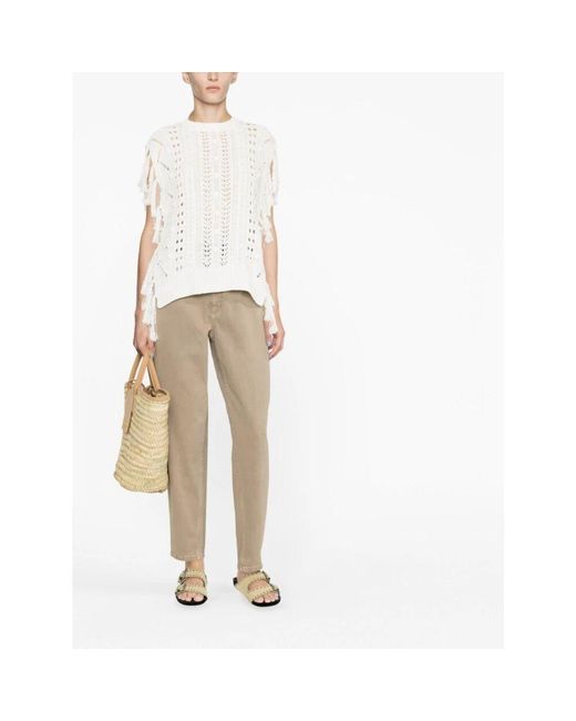 Round-Neck Knitwear di Twinset in White