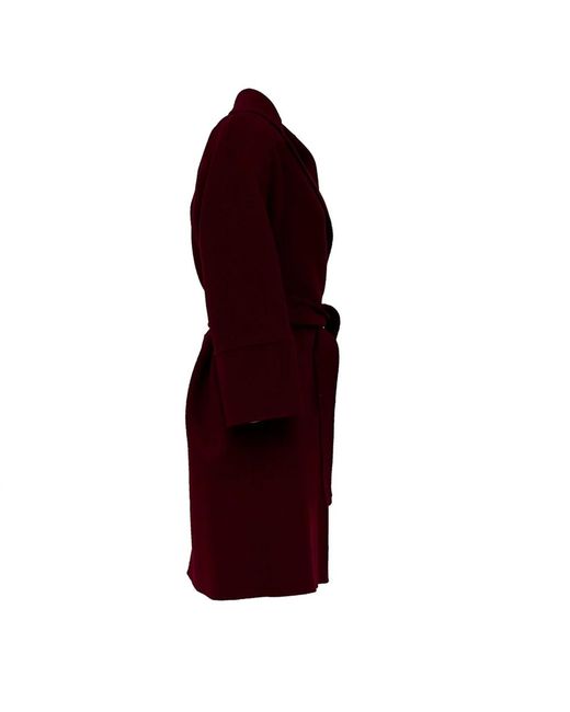 Max Mara Double Drap Woljas in het Red