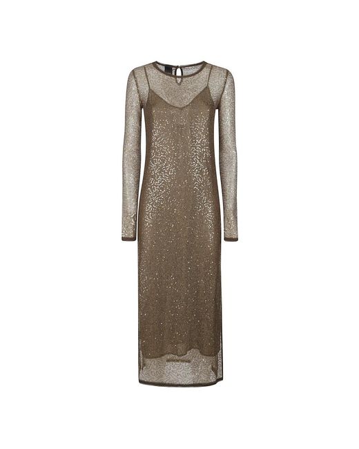 Midi Dresses Pinko de color Natural