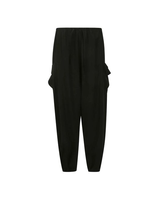 Trousers > wide trousers Yohji Yamamoto en coloris Black