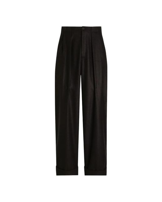 Dolce & Gabbana Black Wide Trousers for men