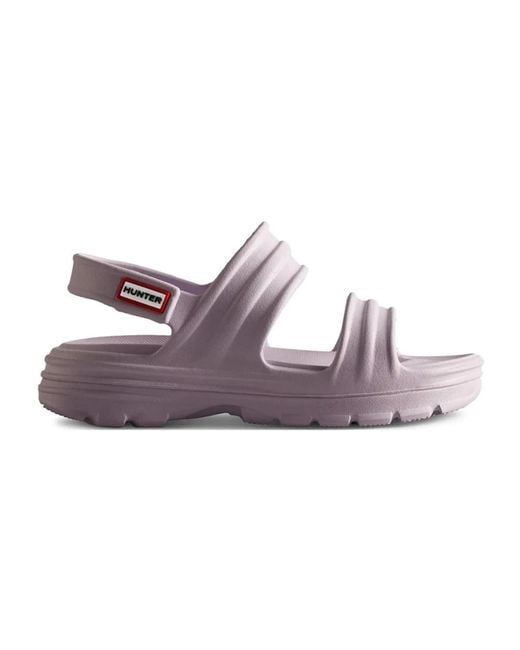 Hunter Bloom Algae Foam Sandaal in het Purple