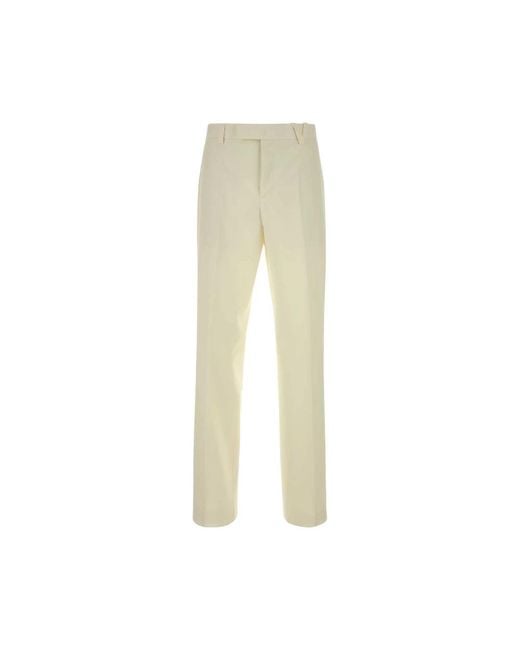 Versace Wollen Losse Broek in het Natural voor heren