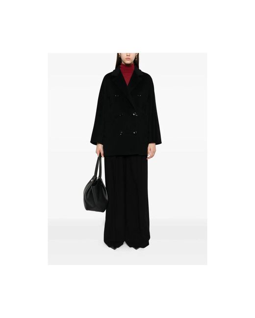 Max Mara Rebus Coat in het Black