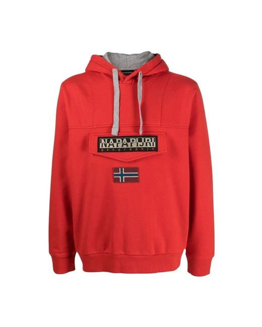 Napapijri Red Hoodies for men