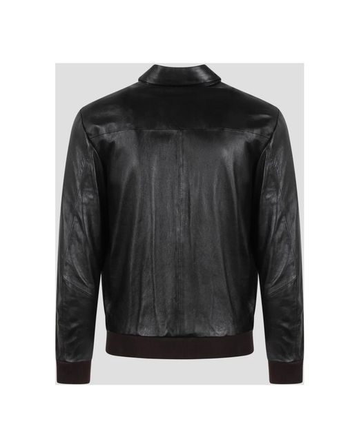 Brian Dales Black Leather Jackets for men