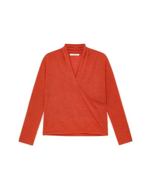 Maliparmi Red V-Neck Knitwear