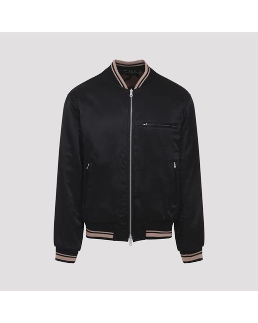 Dries Van Noten Black Bomber Jackets for men
