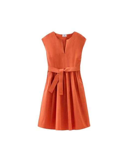 Short Dresses Woolrich de color Red