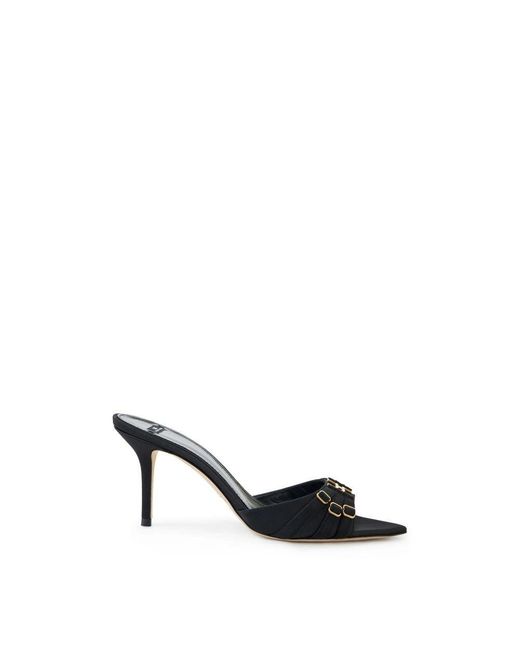 Elisabetta Franchi Black Heeled Mules