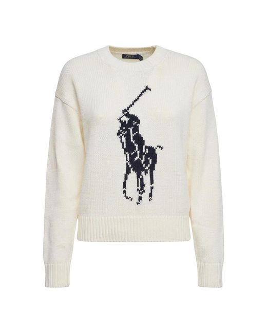 Polo Ralph Lauren White Round-Neck Knitwear for men