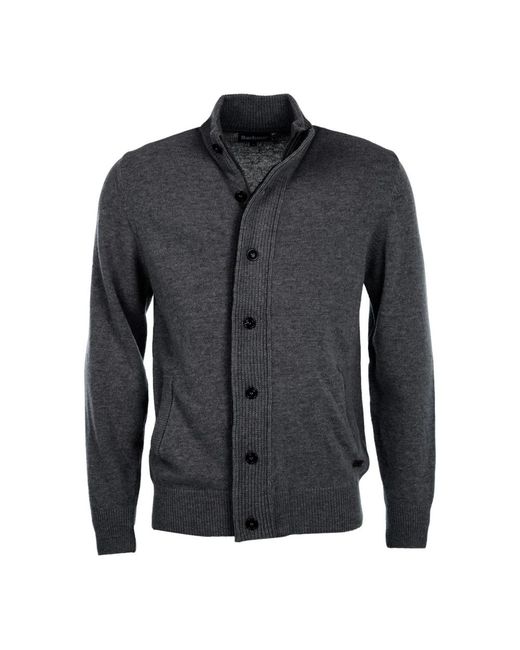 Barbour Truien & Vesten ,Grijs ,Wol Trui Met Rits En Knopen Grijs in het Black voor heren