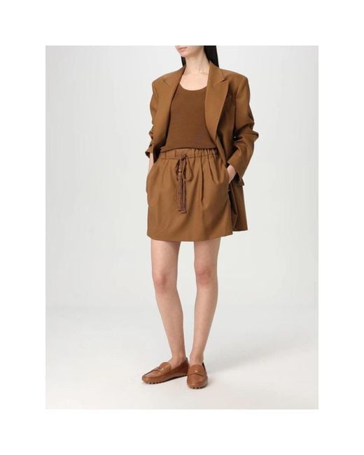 Max Mara Brown Short Skirts