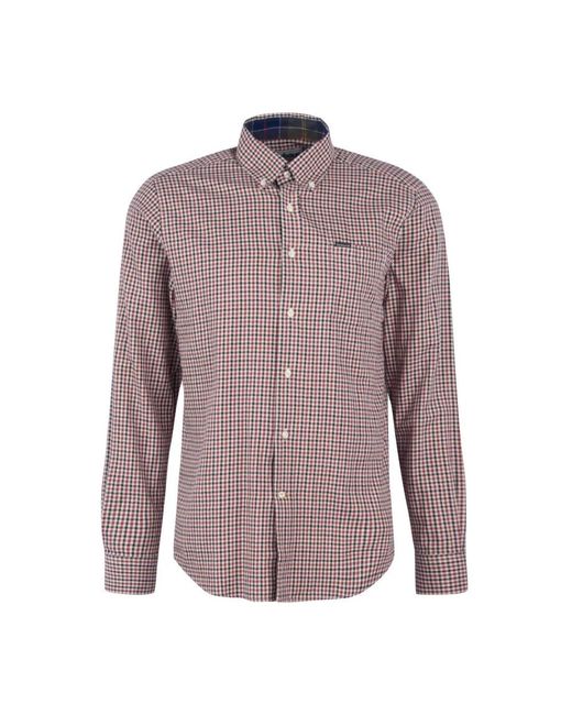 Barbour Twill Button Down Hemd in Purple für Herren