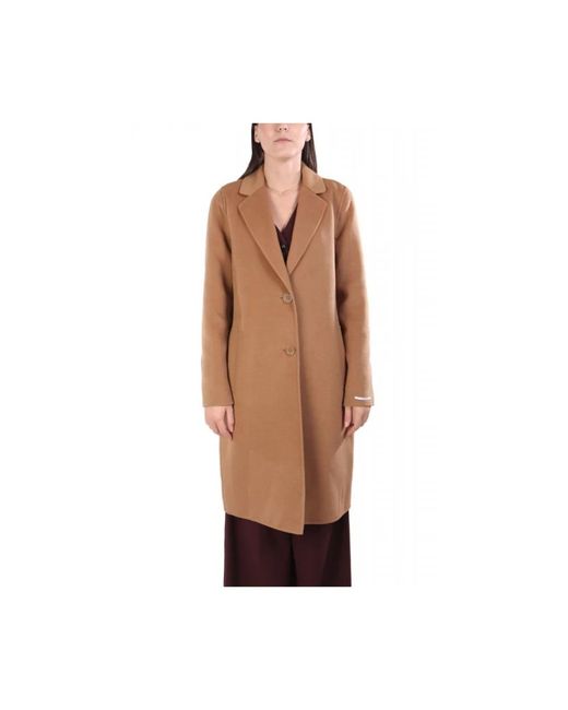Single-Breasted Coats Marella de color Brown