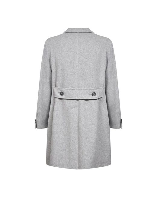 Tagliatore Gray Double-Breasted Coats for men