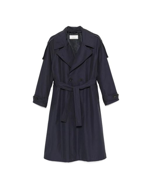 Peserico Blue Trench Coats