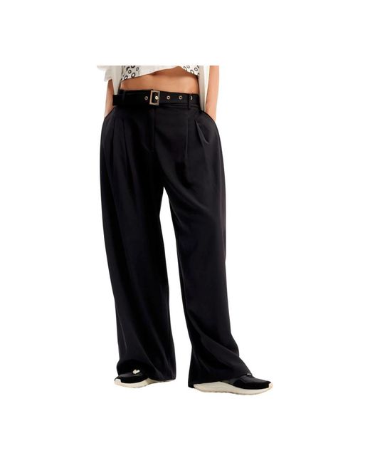 Desigual Black Wide Trousers