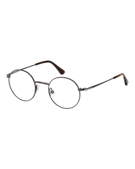 Tom Ford Metallic Runde Metallsonnenbrille