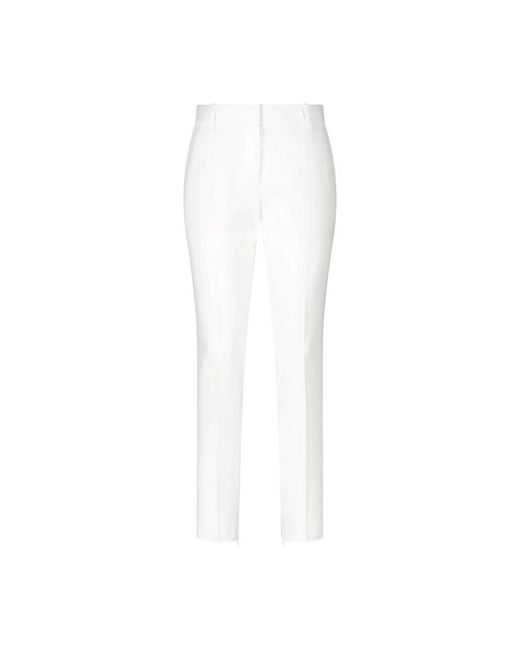 Boss White Slim-Fit Trousers