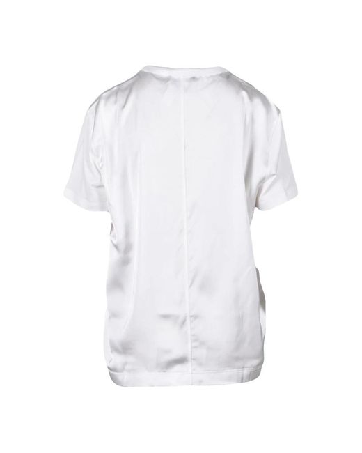 Fabiana Filippi White Baumwoll-t-shirt mit einzigartigem stil
