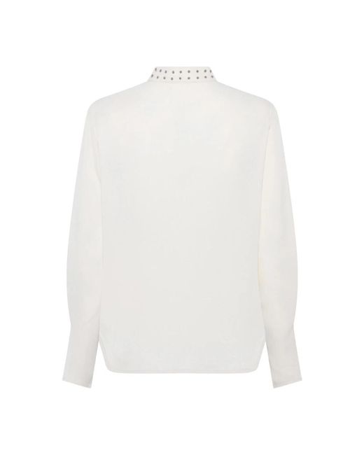 Bruuns Bazaar Overhemden ,Wit ,Polyester Camilla Bbananta Blouse in het White