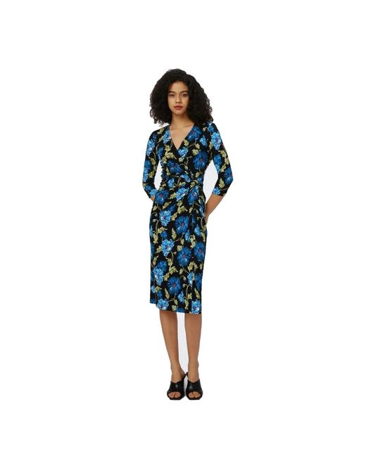 Diane von Furstenberg Blue Midi Dresses