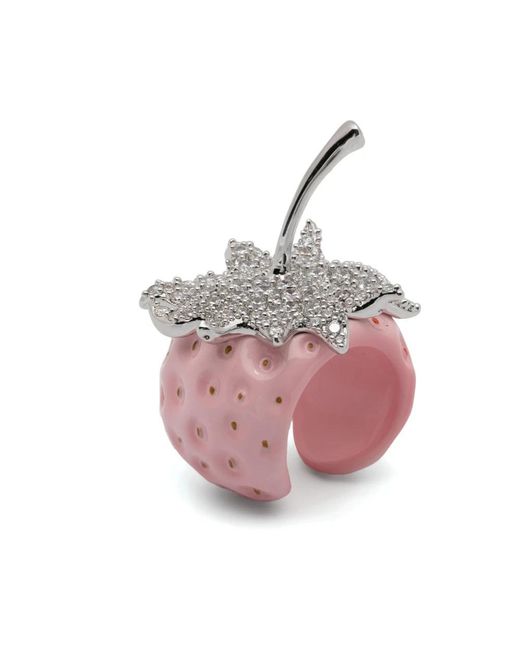 YVMIN Pink Strawberry Gemstone Ring