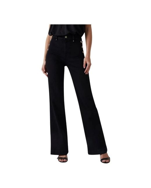 Flared Jeans Guess de color Black
