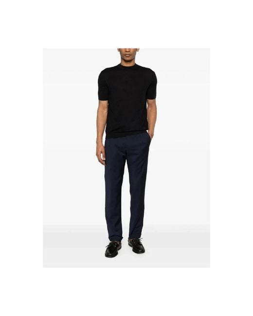 Emporio Armani Black Round-Neck Knitwear for men