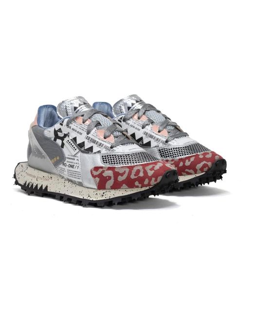 RUN OF Gray Sneakers for men
