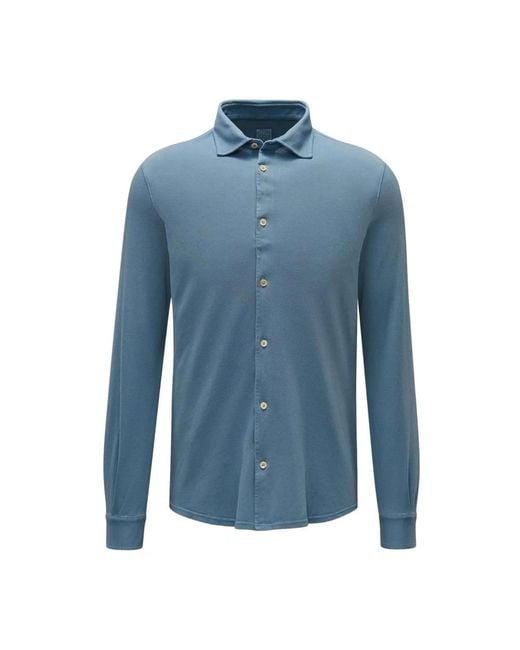 Fedeli Blue Casual Shirts for men