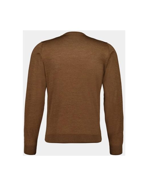 Piacenza 1733 Brown V-Neck Knitwear for men