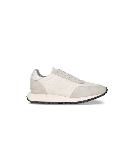 Philippe Model Schoenen ,Grijs ,Katoen Sneakers Tour Running in het White