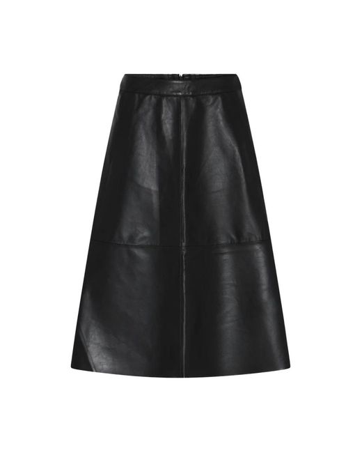 Leather Skirts Bruuns Bazaar de color Black