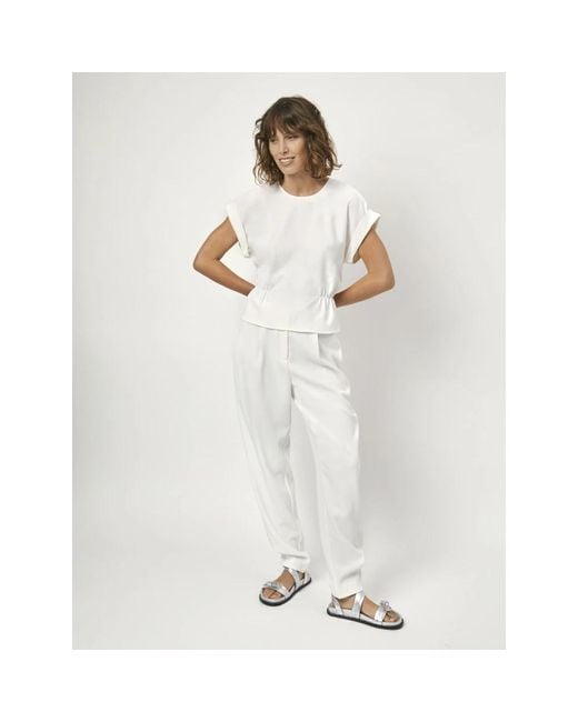 Dante 6 Tapered Trousers in het White