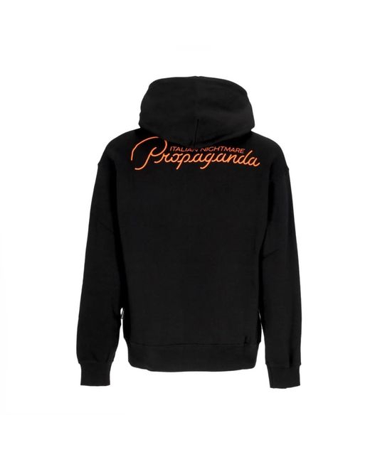 Propaganda Hoodies & Sweatvesten ,Zwart ,Katoen Zwarte Hoodie Met Kangoeroezak in het Black voor heren